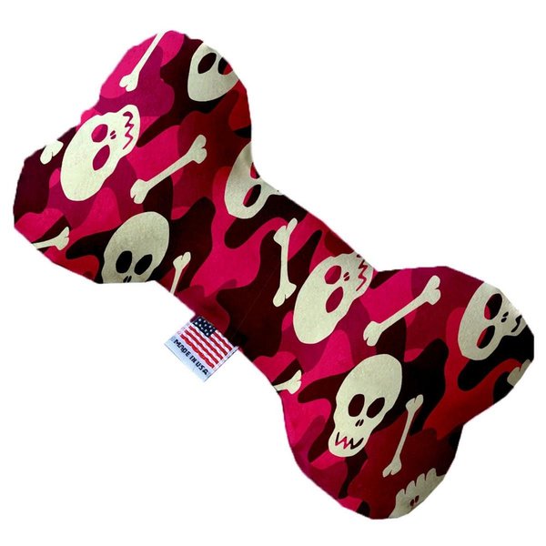 Mirage Pet Products Pink Camo Skulls 8 in. Stuffing Free Bone Dog Toy 1343-SFTYBN8